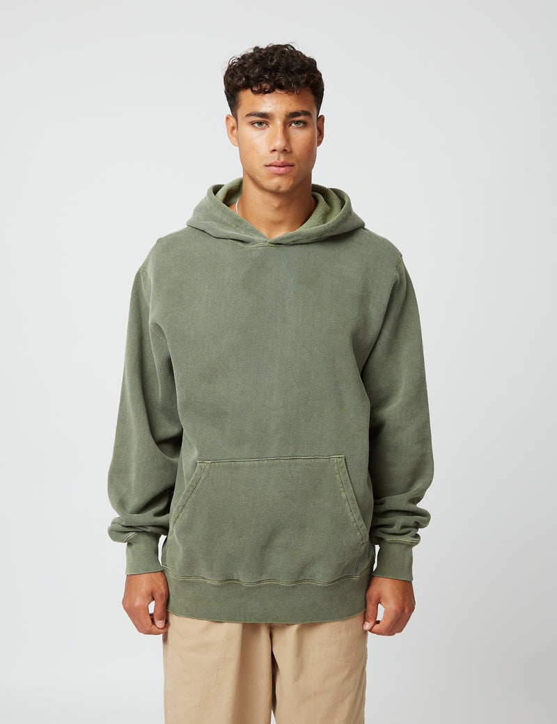 Bhode Pigment Dyed Hoodie（Organic/Canada Origin、16oz）-ダスティセージ