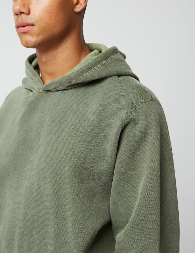 Bhode Pigment Dyed Hoodie（Organic/Canada Origin、16oz）-ダスティセージ
