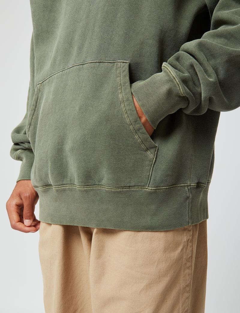 Bhode Pigment Dyed Hoodie（Organic/Canada Origin、16oz）-ダスティセージ