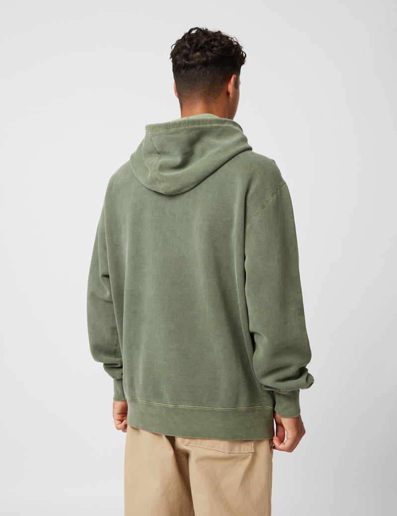 Bhode Pigment Dyed Hoodie（Organic/Canada Origin、16oz）-ダスティセージ