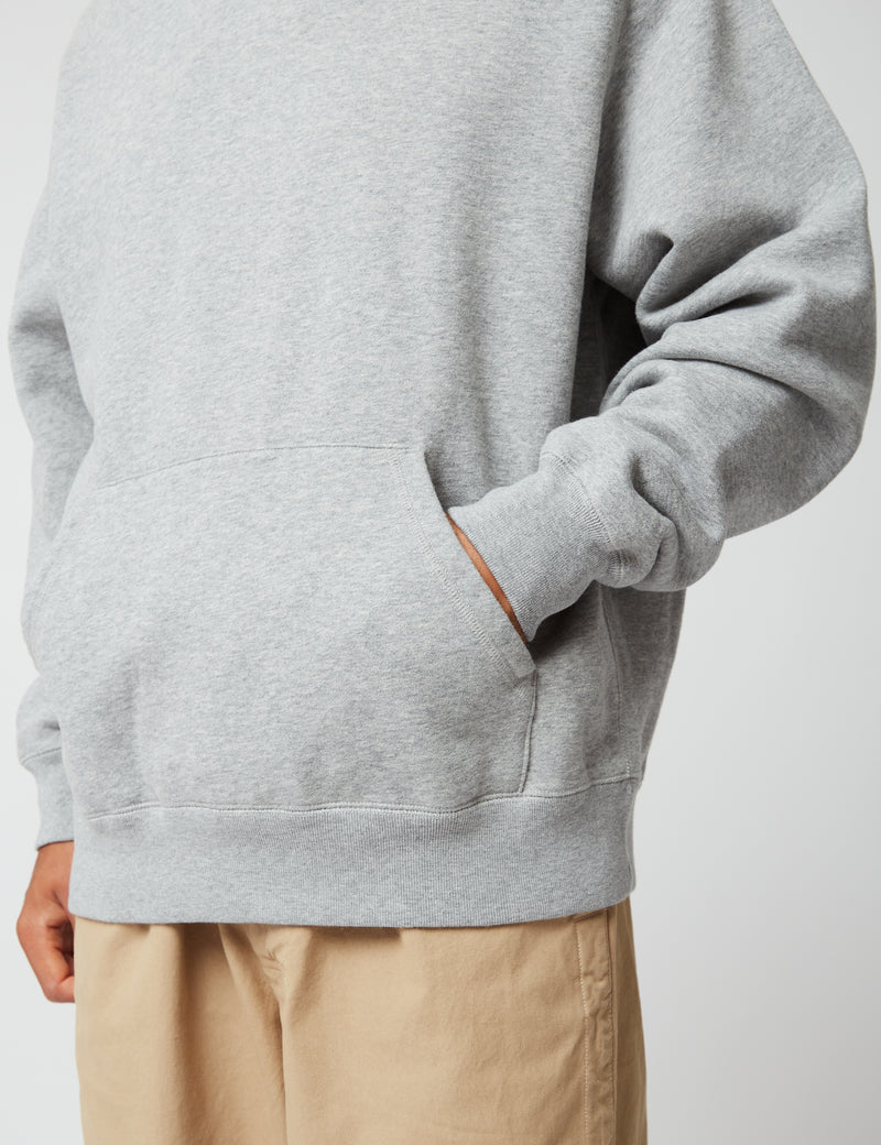 Bhode Pigment Dyed Hoodie（Organic/Canada Origin、16oz）-アーカイブグレー