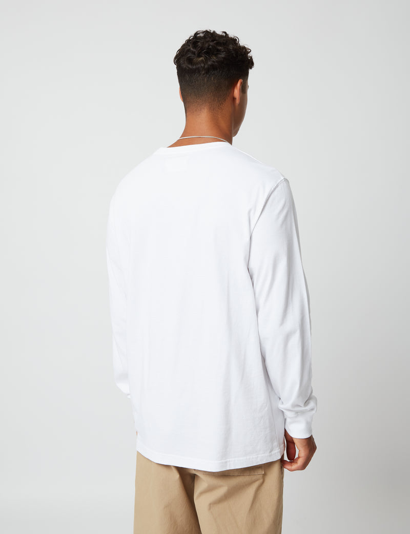Bhode長袖Tシャツ（オーガニック/カナダ製、9オンス）-ホワイト