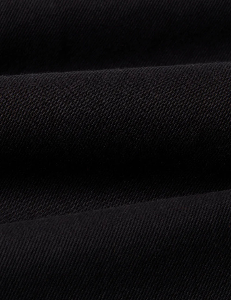 Pantalon Wax London Kurt (sergé de coton biologique) - Noir