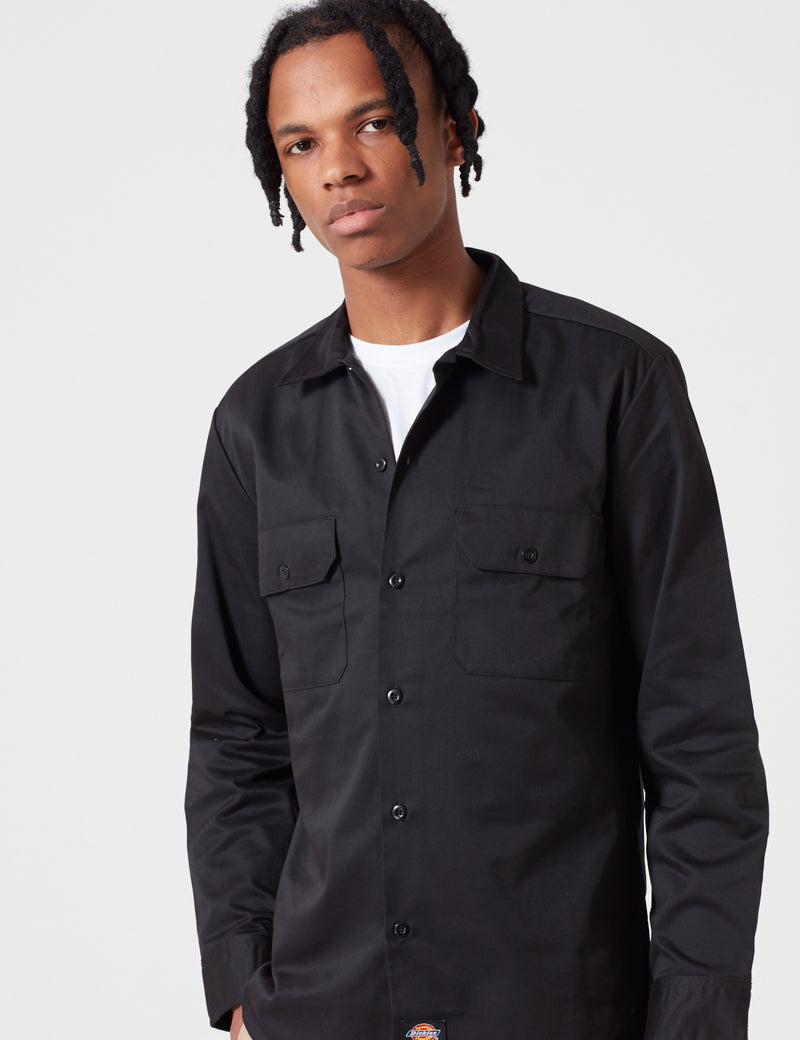 Chemise de travail Dickies (Slim Fit) - Noir