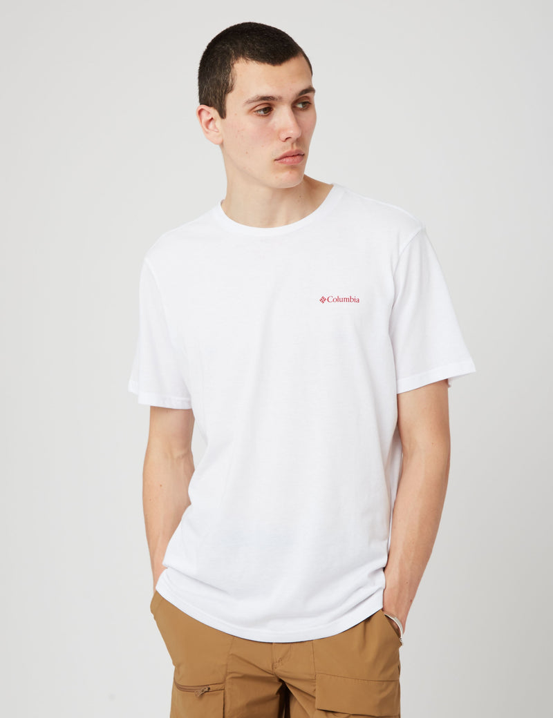 Columbia High Dune II Grafik-T-Shirt – Weiß True Direction