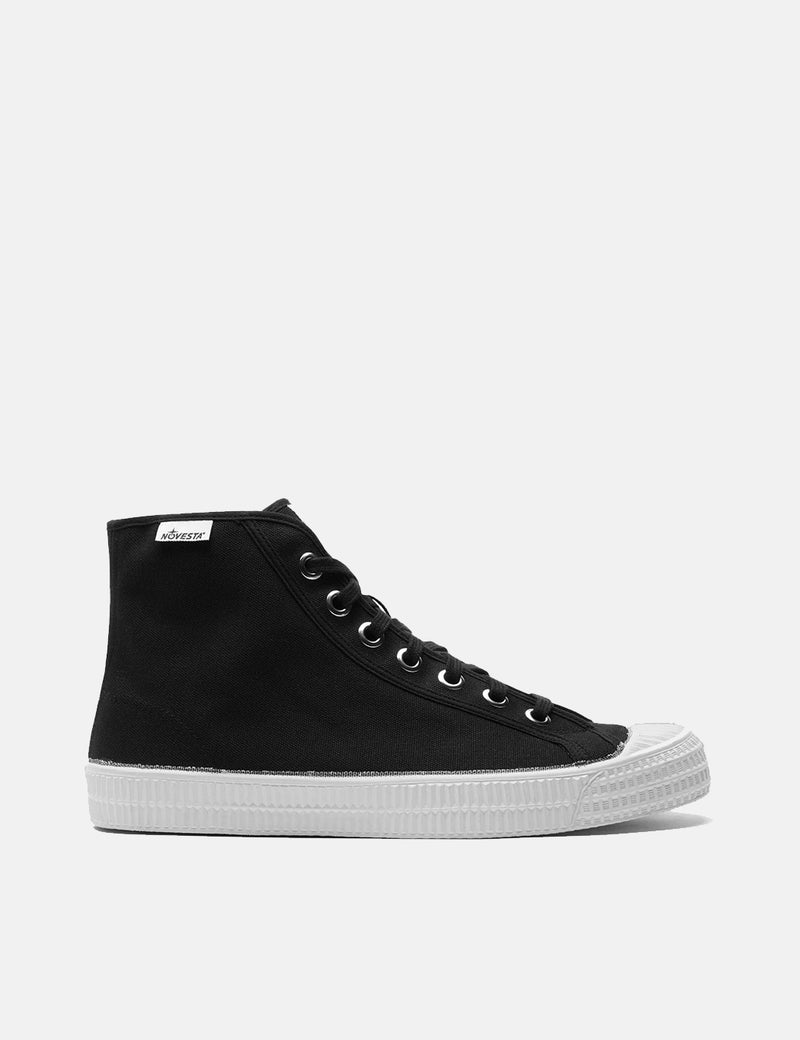 Novesta Star Dribble Hi Trainers（Canvas）-ブラック