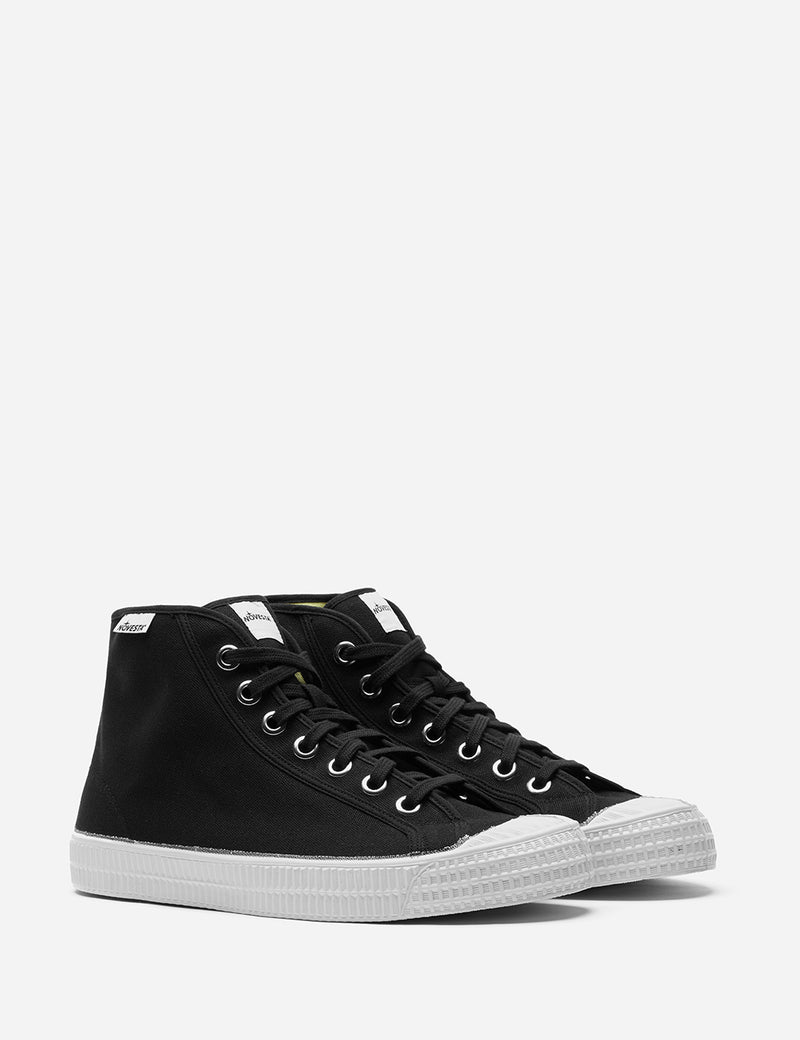 Novesta Star Dribble Hi Trainers（Canvas）-ブラック