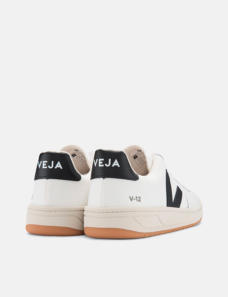 Veja V-12 B-Mesh Sneaker - Weiß / Schwarz / Extra White