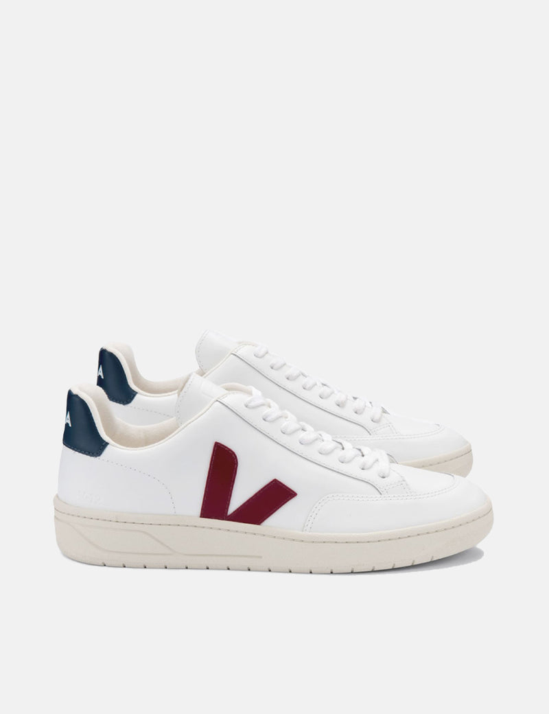 Baskets Veja V-12 B-Mesh - Extra Blanc/Marsala/Nautico