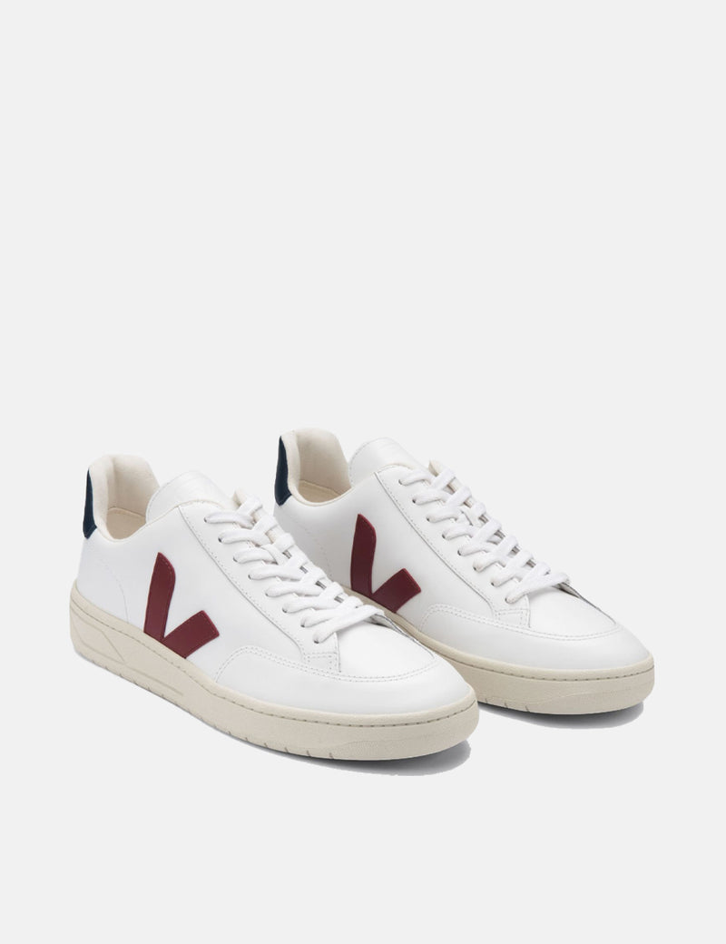 Baskets Veja V-12 B-Mesh - Extra Blanc/Marsala/Nautico