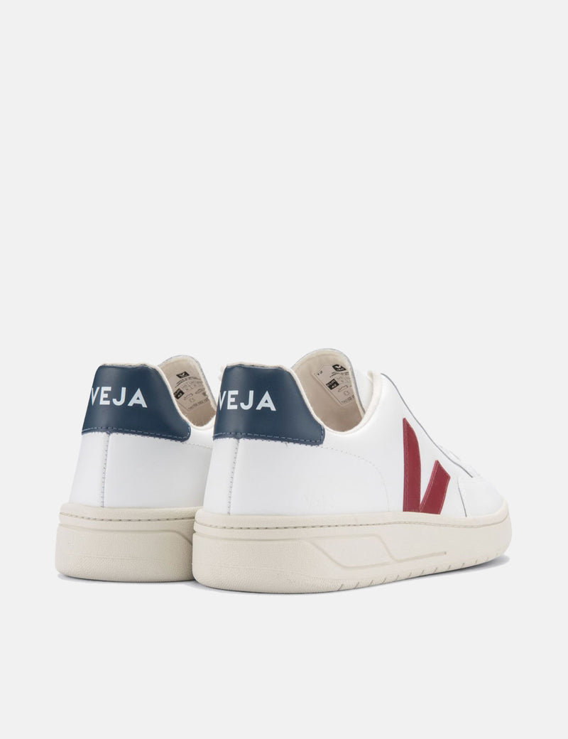 Baskets Veja V-12 B-Mesh - Extra Blanc/Marsala/Nautico