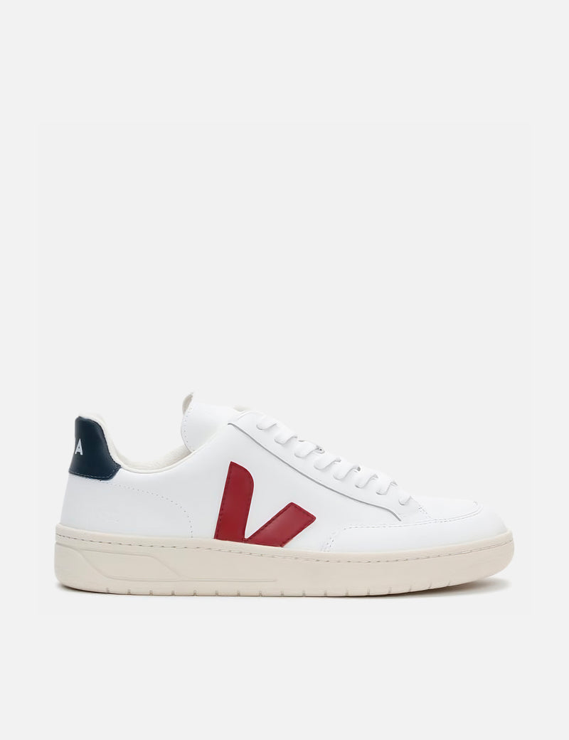 Baskets Veja V-12 B-Mesh - Extra Blanc/Marsala/Nautico