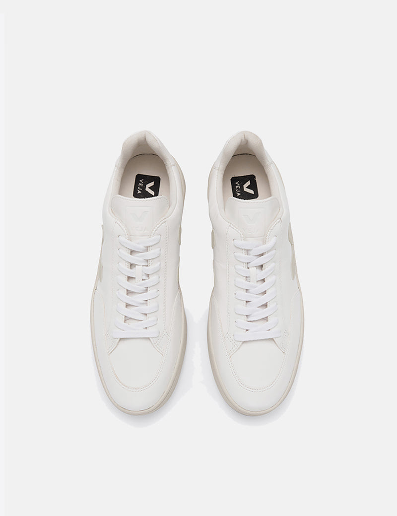 Veja V-12 Leather Trainers - Extra White/Pierre