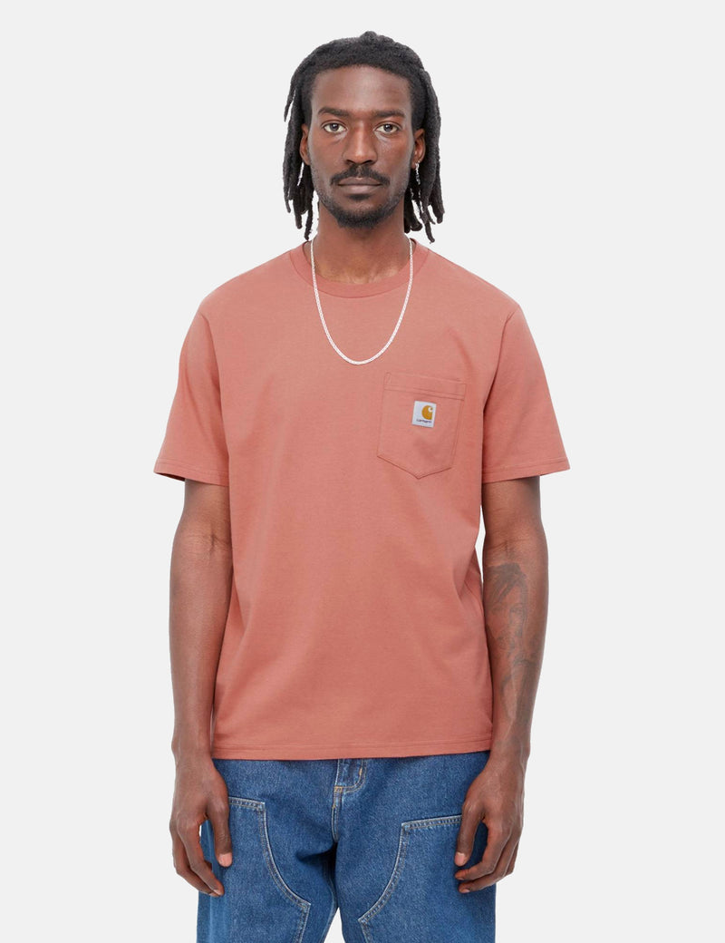 Carhartt-WIP T-Shirt à Poche - Misty Blush Pink