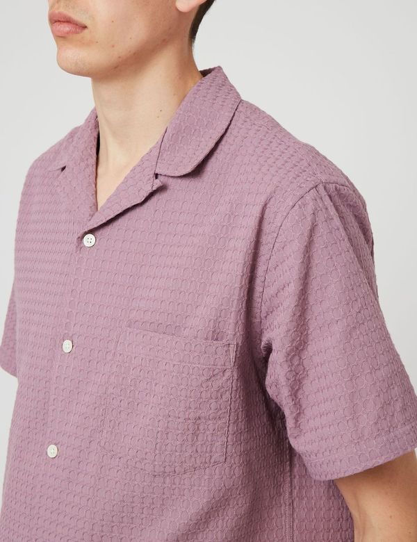 Chemise à manches courtes en Portuguese Flannel Favo - Lavande