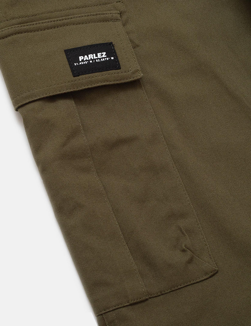 Parlez Yarwood Cargo Trousers - Olive Green