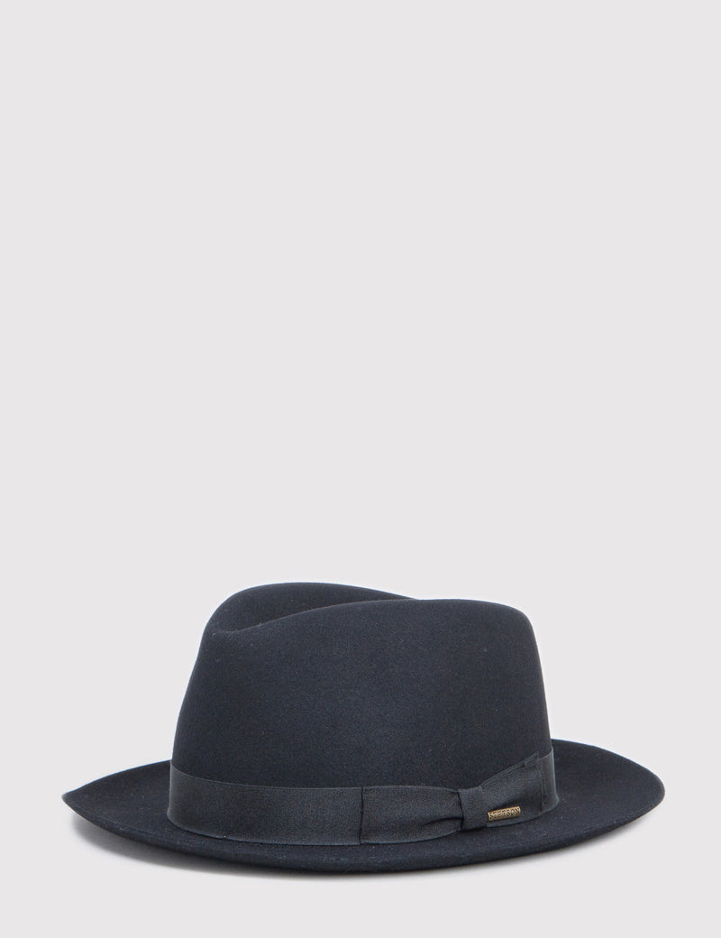 Black stetson best sale fedora