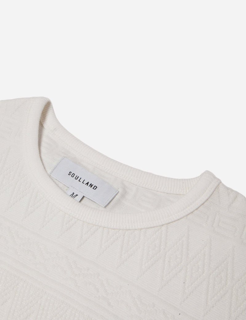 Soulland Stef Jacquard T-shirt - Off White