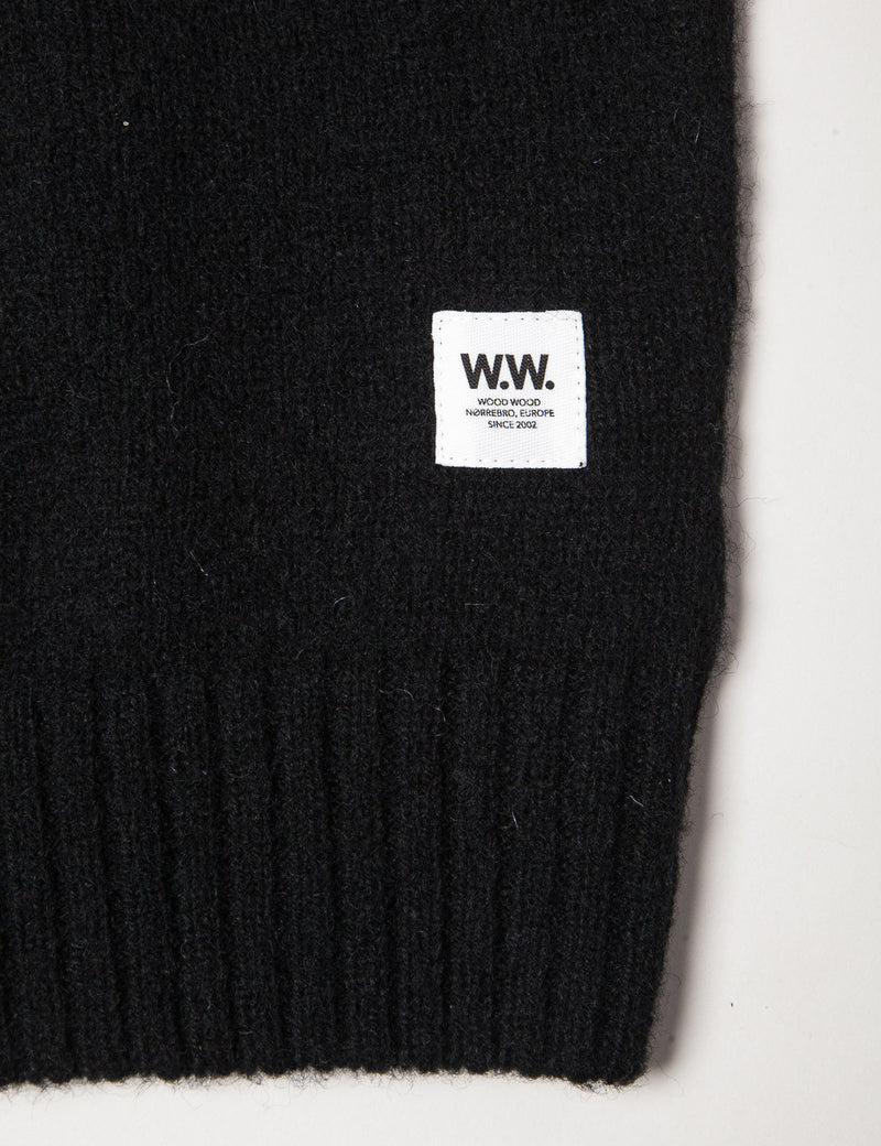 Wood Wood Kevin Wool Sweatshirt - Black