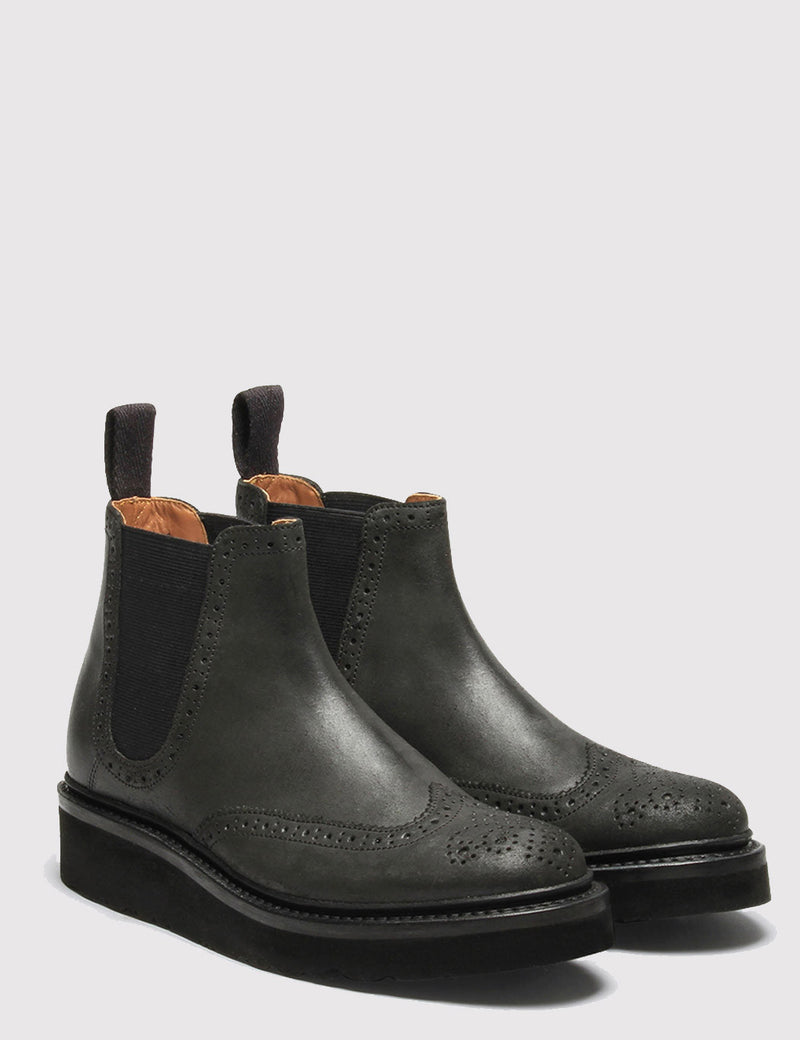 Womens Grenson Alice Chelsea Boot - Black Roughout