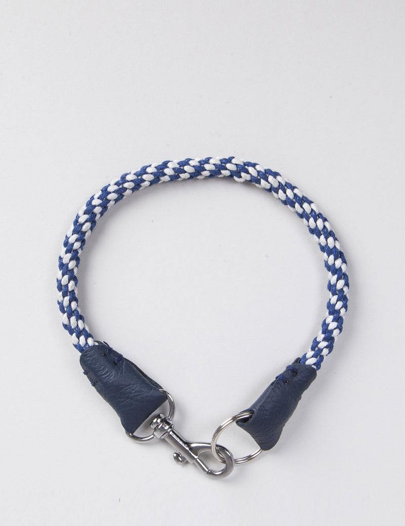 Hone Woven Plait Lanyard - Navy/white