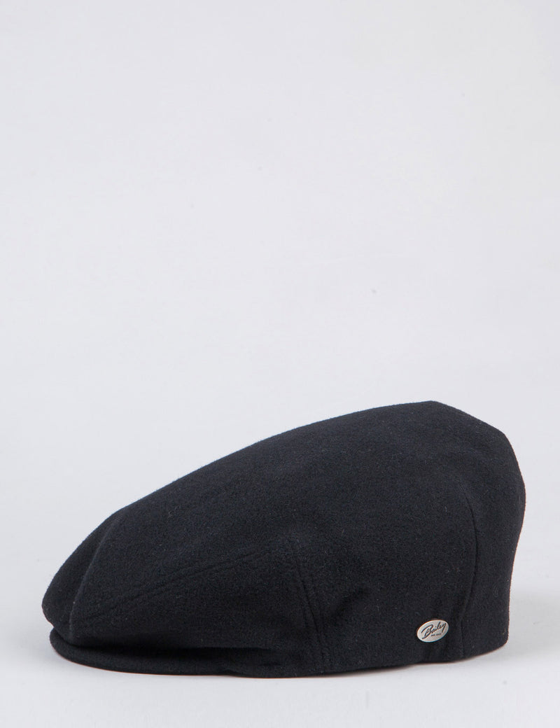 Bailey Lord Solid Ivy Flat Cap - Black
