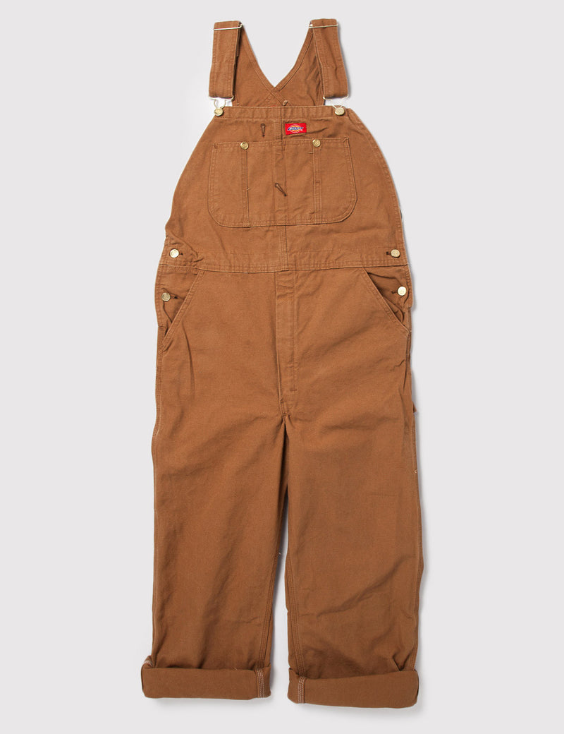 Dickies Bib Overalls - Rinsed Brown