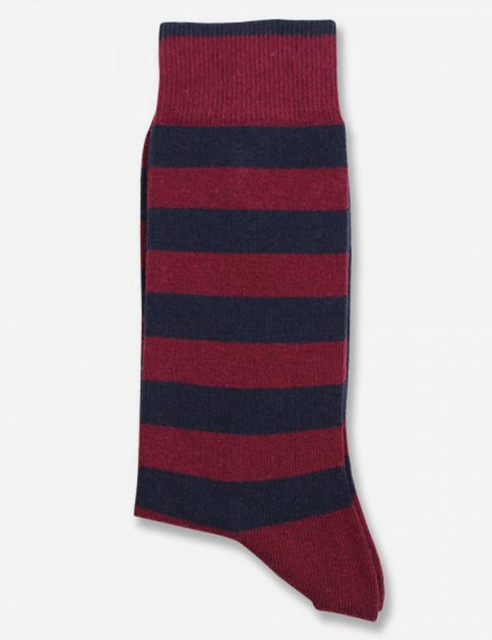 Democratique Striped Socks - Red/Navy - Article