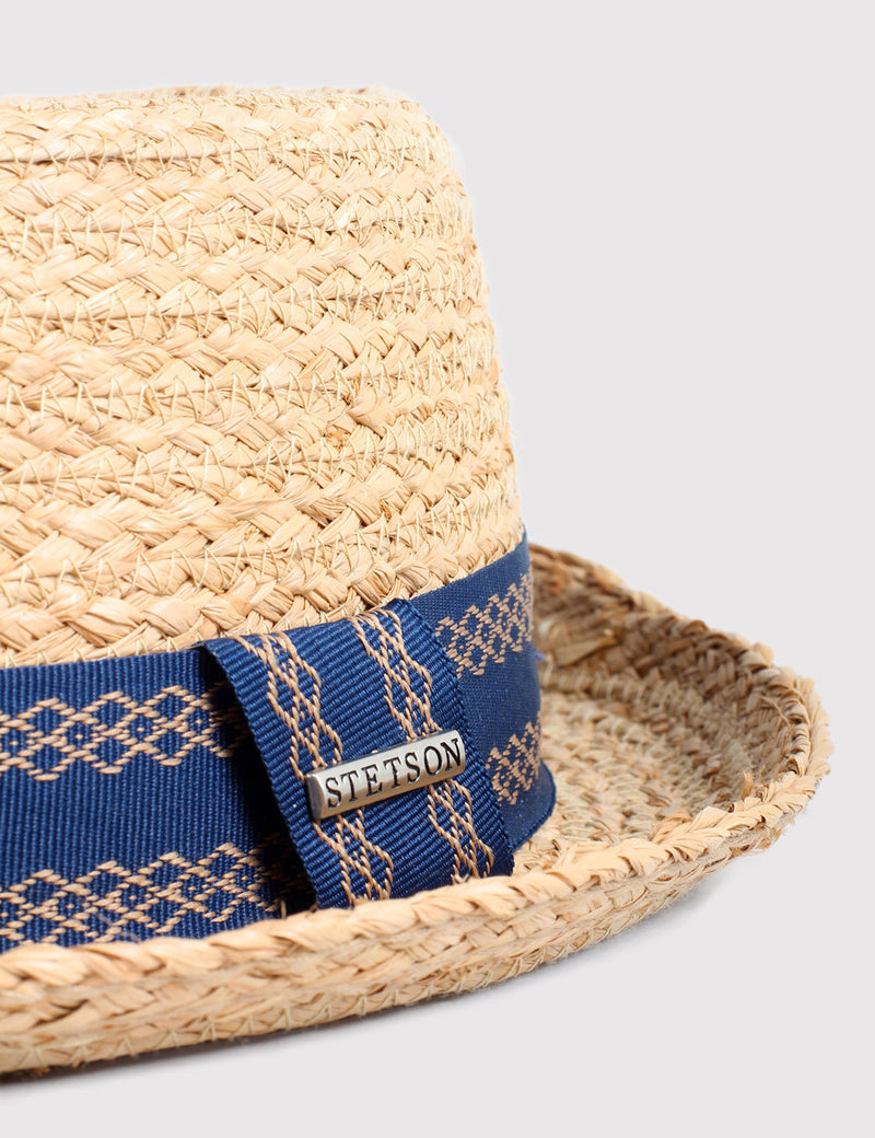 Stetson Farrell Raffia Straw Hat - Natural