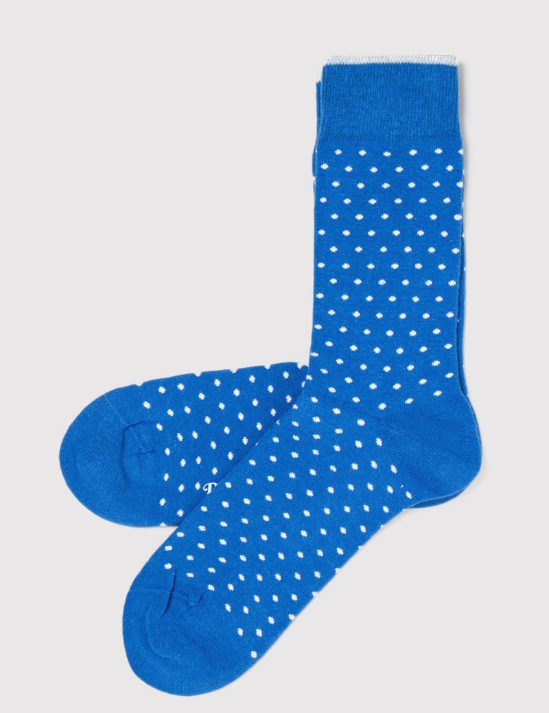 Democratique Polka Dot Socks - Blue/White - Article