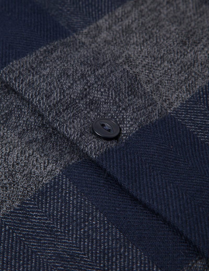 Wood Wood Greco Check Shirt - Navy