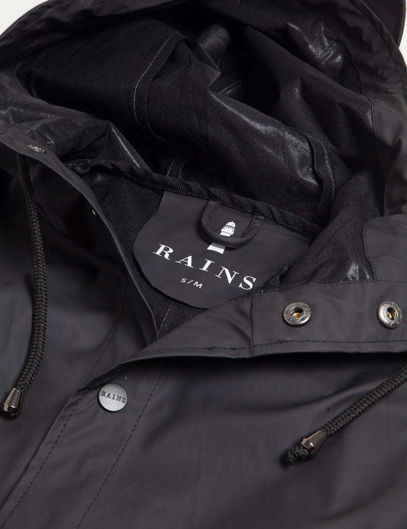 Rains Long Jacket - Black