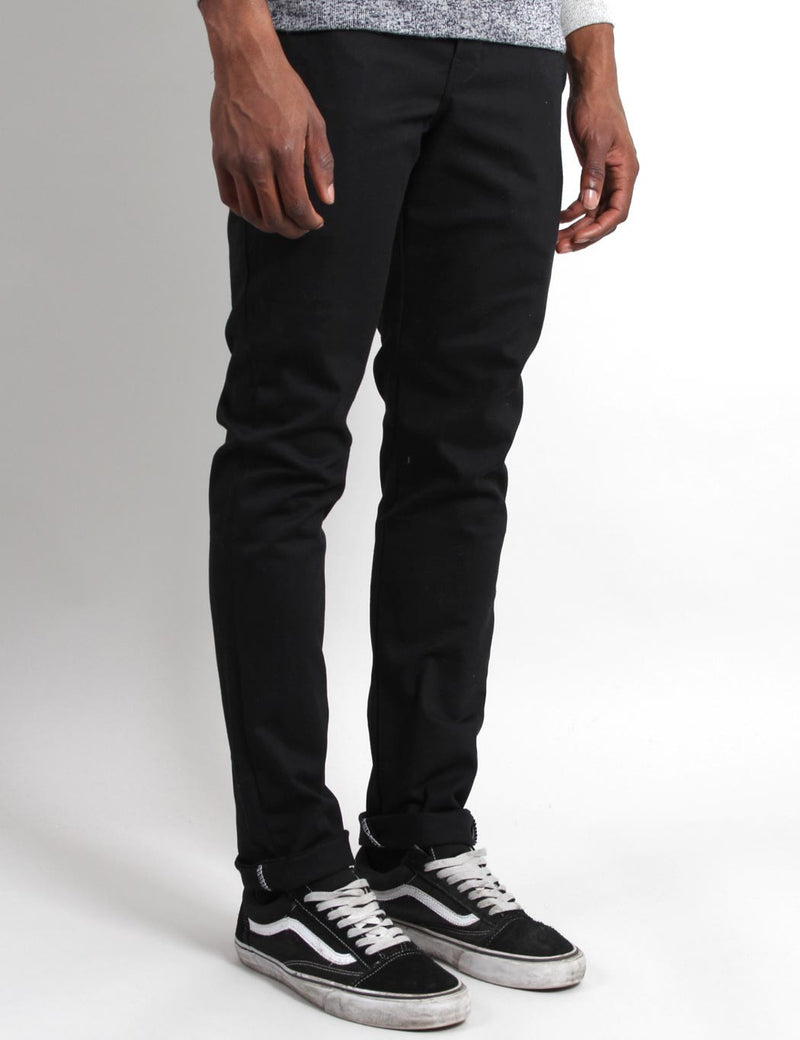 Pantalon chino slim coloris noir homme - DistriCenter