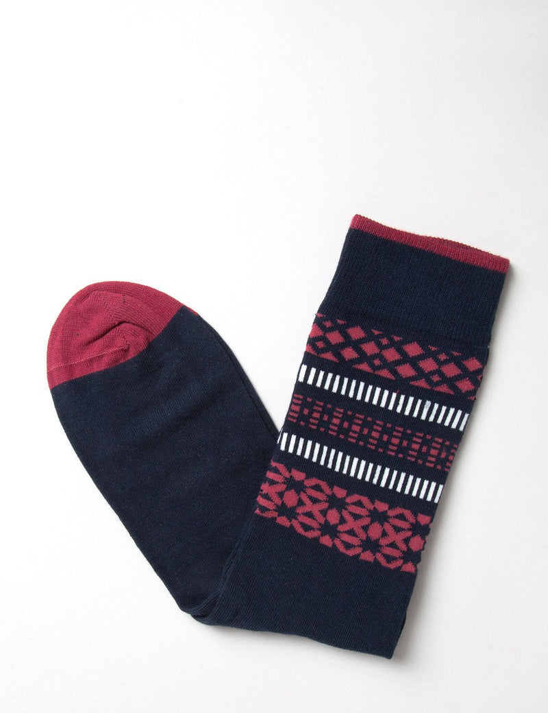 Democratique Socks Selfie Socks - Navy/White - Article