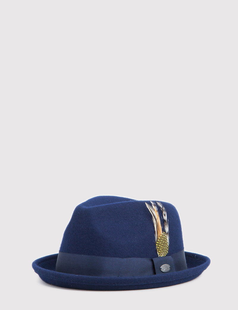 Bailey Cloyd Trilby Hat - Navy Blue