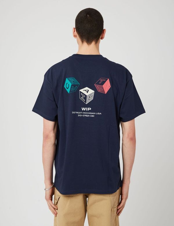 T-Shirt Carhartt-WIP Cube - Bleu