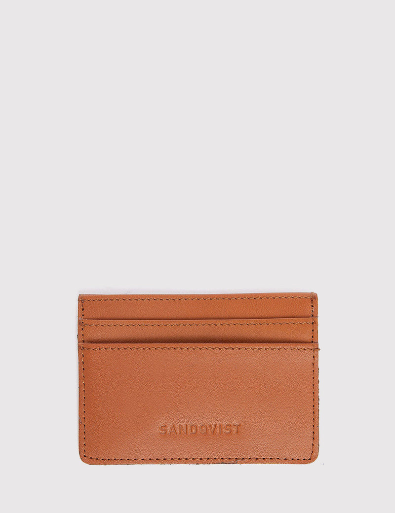 Sandqvist Buck Card Holder - Cognac Brown