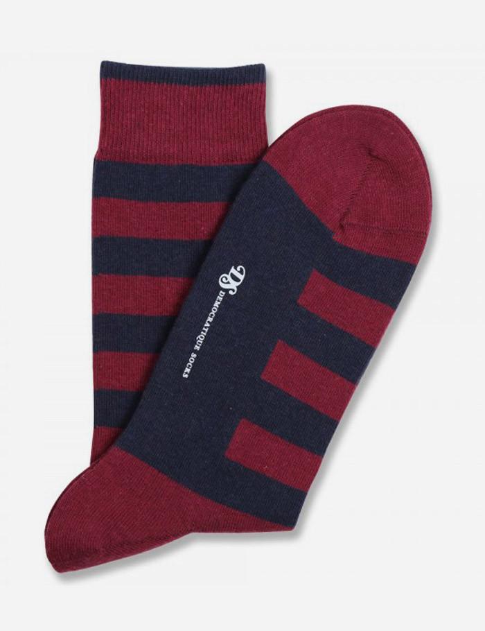 Democratique Striped Socks - Red/Navy - Article