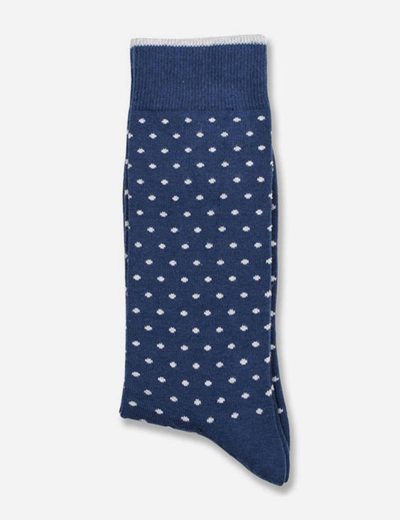 Democratique Polka Dot Socks - Navy/White - Article