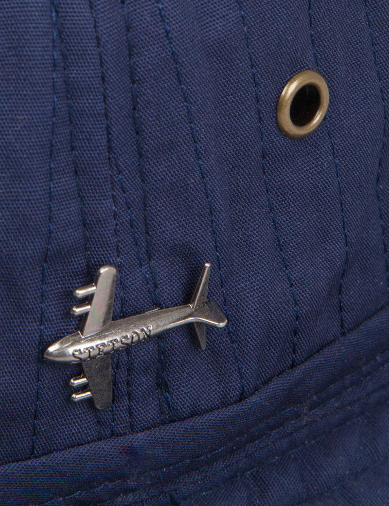Stetson Mason Cotton Bucket Hat - Navy