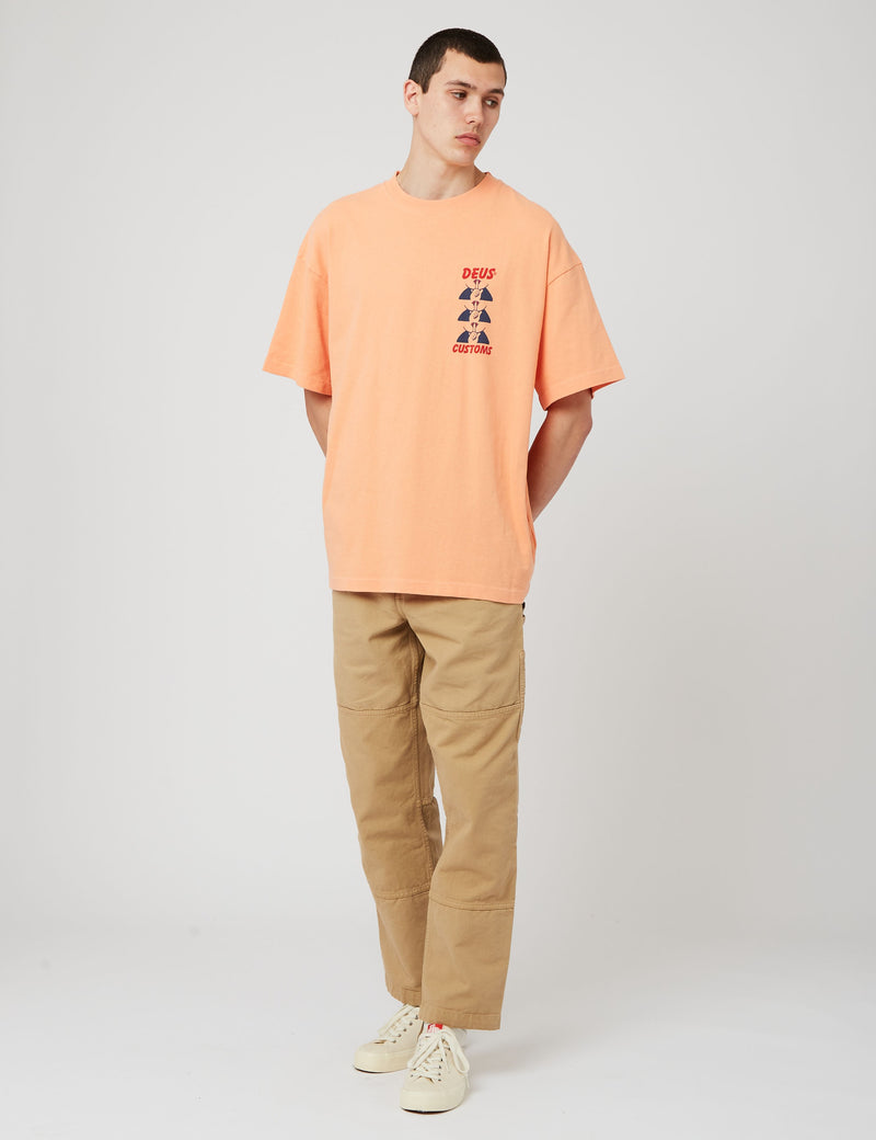 Deus Ex Machina Posy T-Shirt - Sunkist-Orange