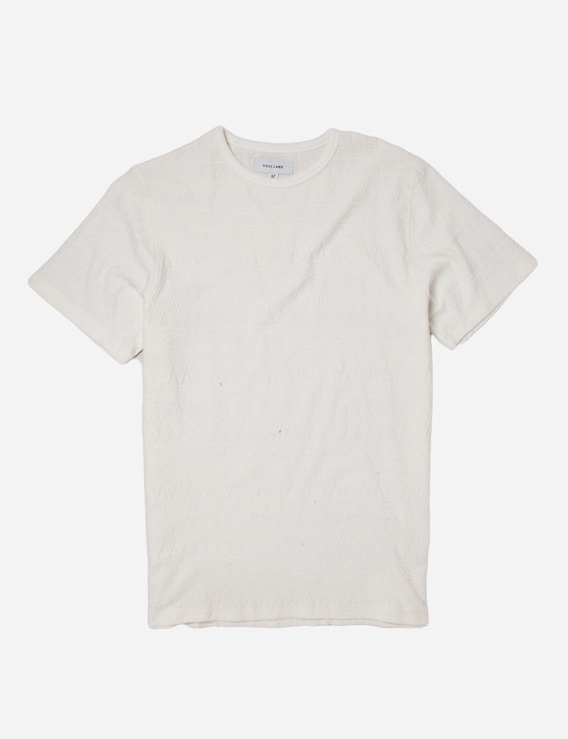 Soulland Stef Jacquard T-shirt - Off White