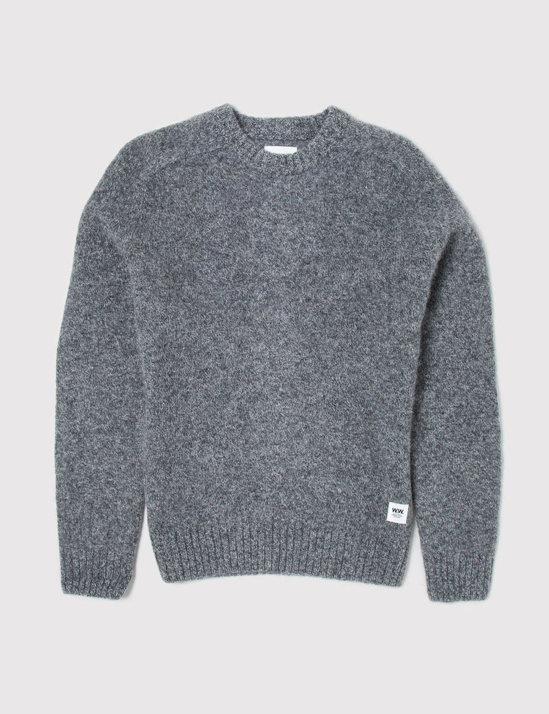 Wood Wood Kevin Wool Sweatshirt - Pepper