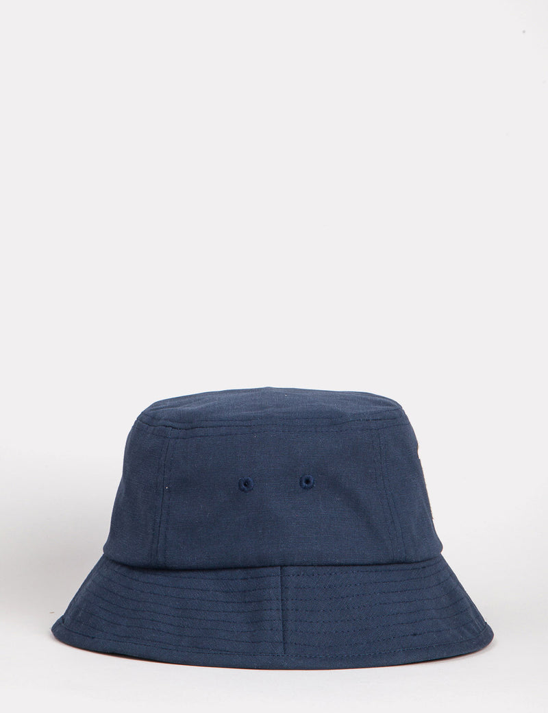 Wood Wood AA Logo Bucket Hat - Dark Navy