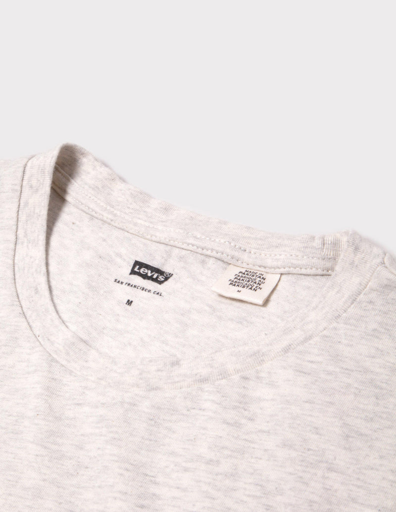 Levis Wordmark Print T-Shirt - Bisque Heather