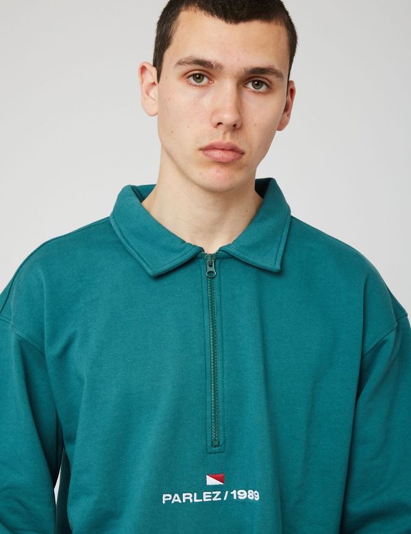 Sweat Parlez Cardinal Quarter Zip - Sarcelle