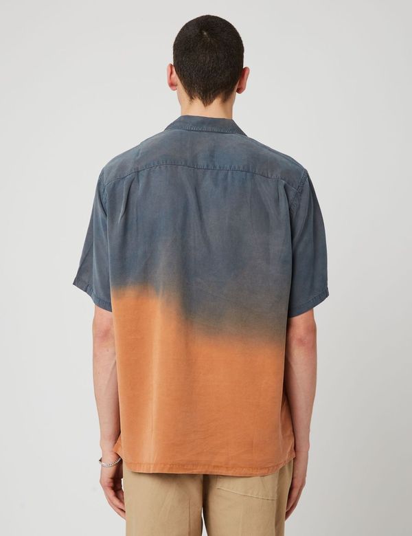 Portuguese Flannelドッグタウンディップダイシャツ-グレー/ブリック