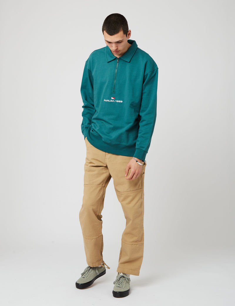 Sweat Parlez Cardinal Quarter Zip - Sarcelle