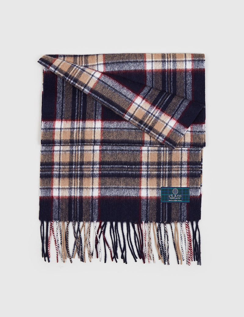 Clans of Scotland Lambs Wool Scarf - Stewart Navy