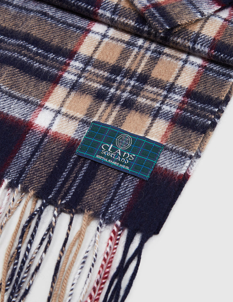 Clans of Scotland Lambs Wool Scarf - Stewart Navy